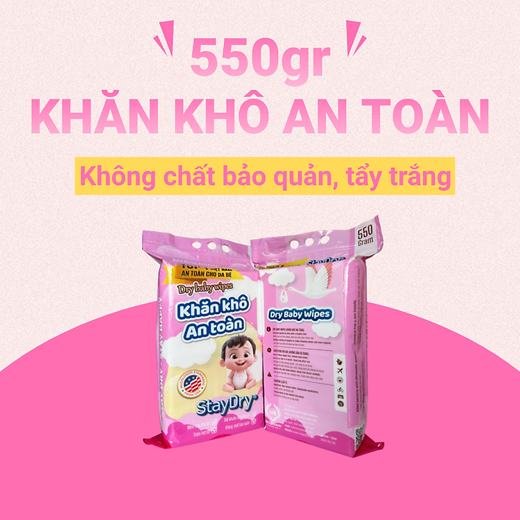Khăn khô StayDry 550g tặng khăn ướt Chính hãng Giá tốt - Hình ảnh 2