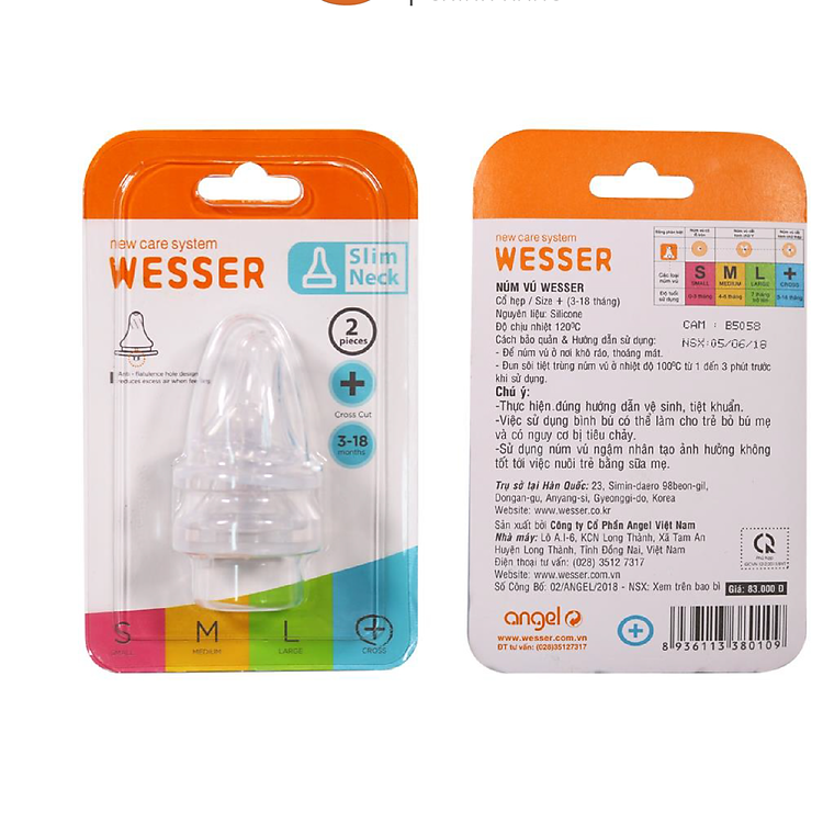 Núm vú Wesser cổ hẹp size + Uy tín Giá tốt