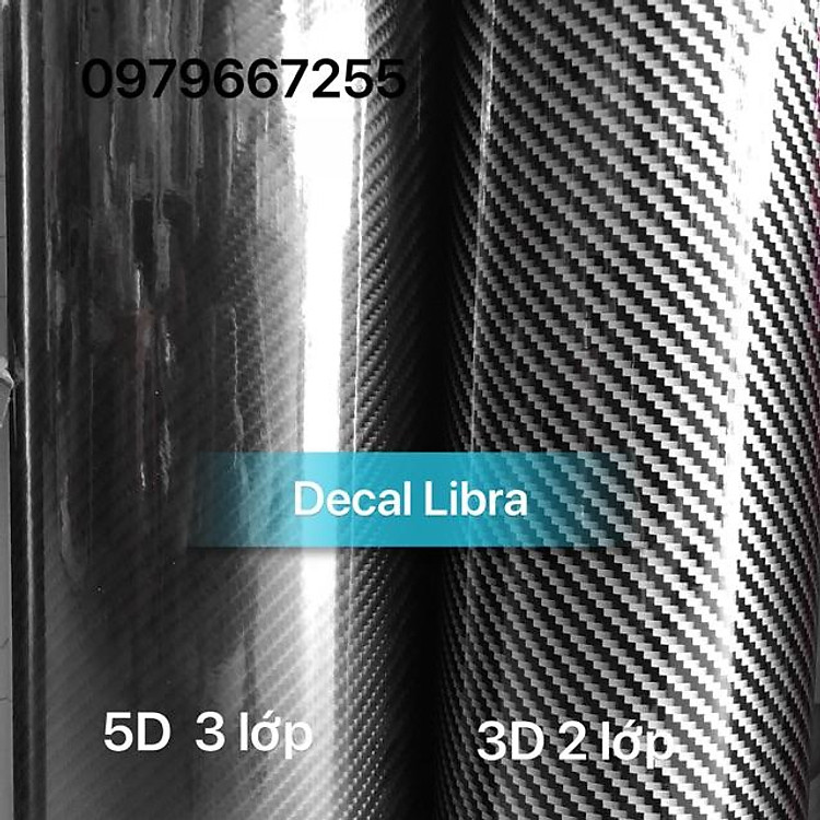 Decal carbon 5D cao cấp và 3D thường