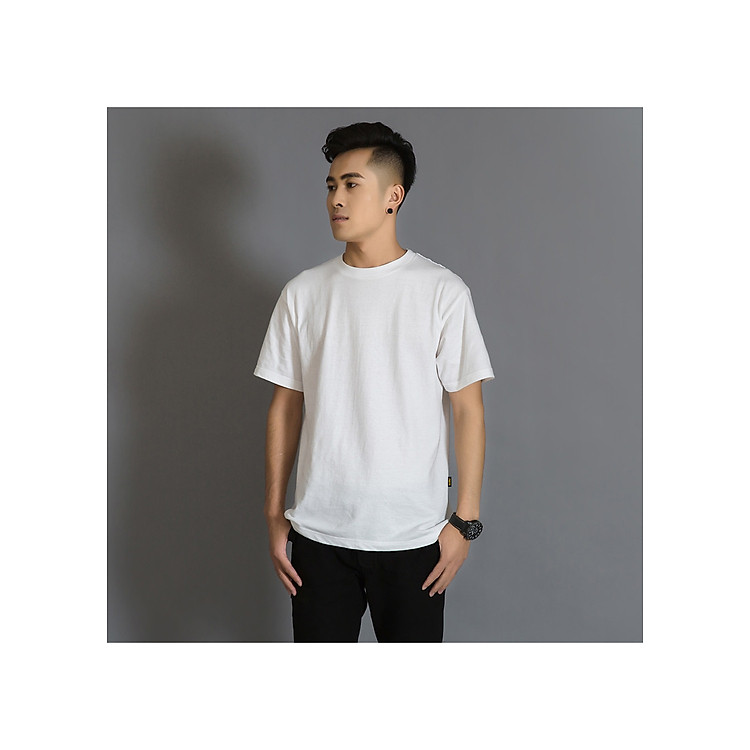 Áo Thun Nam Unisex thiết kế hình trơn 2 màu Đen / Trắng basic thương hiệu Japas Cotton Ai Cập 190gram, áo phông cổ tròn basic cộc tay thoáng mát, thấm hút mồ hôi - Hàng chính hãng