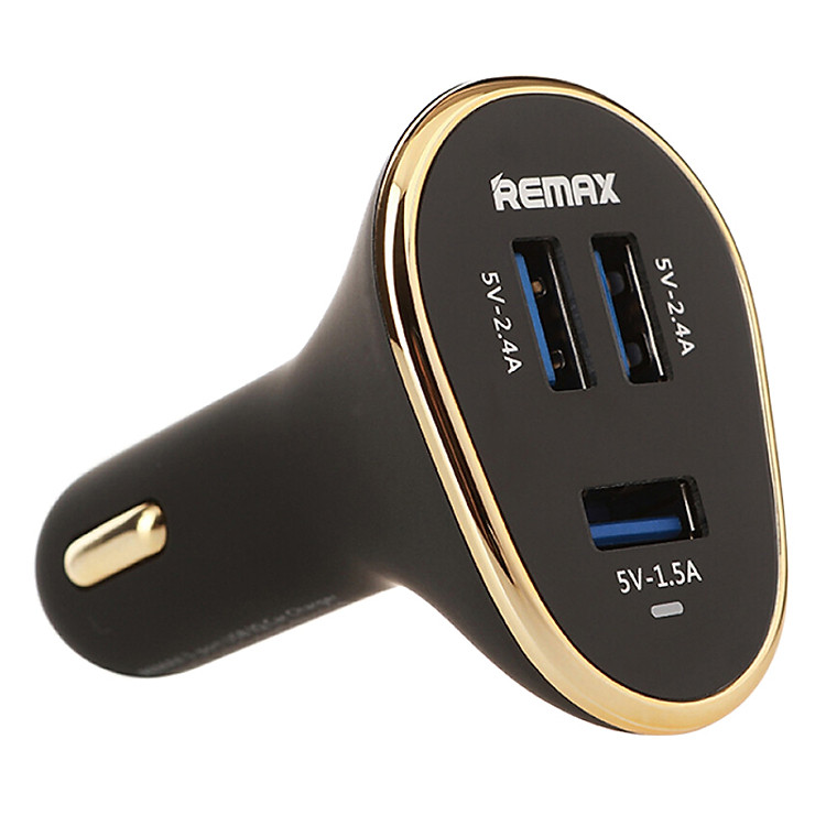 Adapter Sạc Ô Tô 3 Cổng USB 6.3A Remax RCC302 - Hàng Chính Hãng