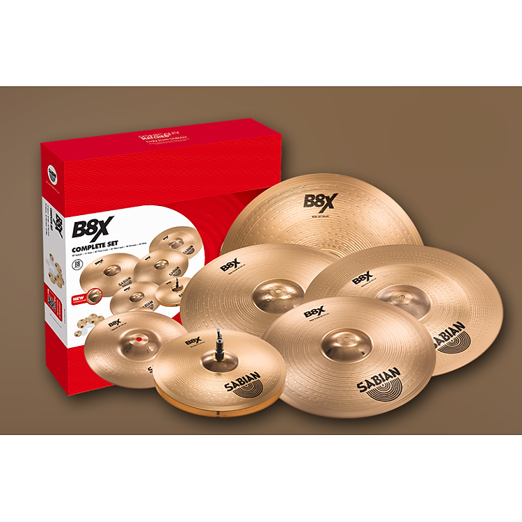 Bộ lá trống B8X Sabian Complete 45006X (10'', 14 hihat, 16, 18, 18, 20) - Hàng chính hãng