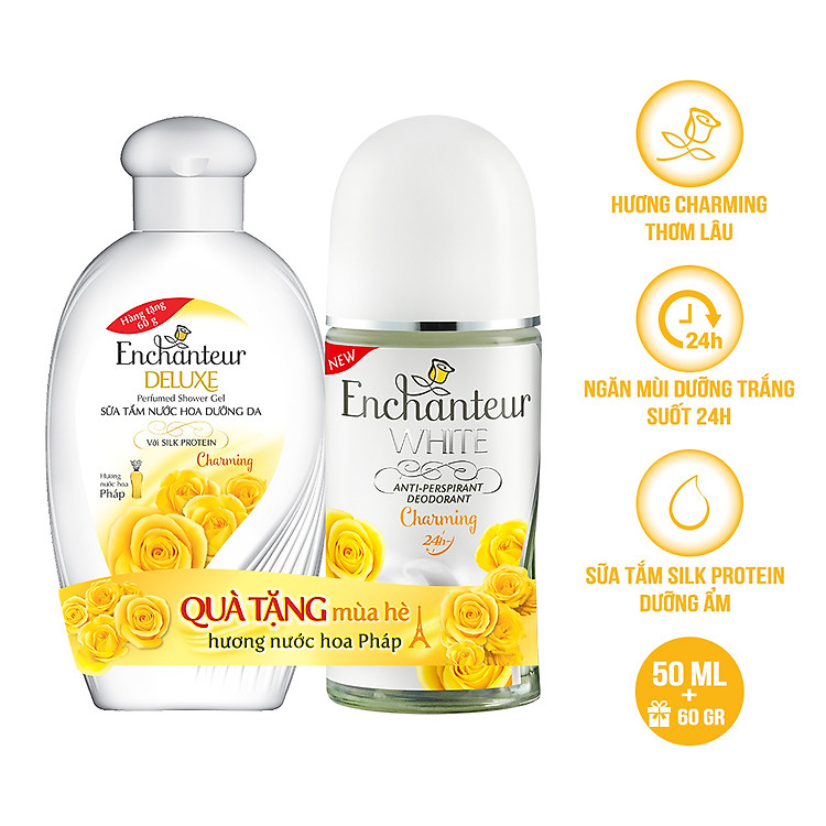 Lăn khử mùi trắng da Enchanteur Charming 50ml