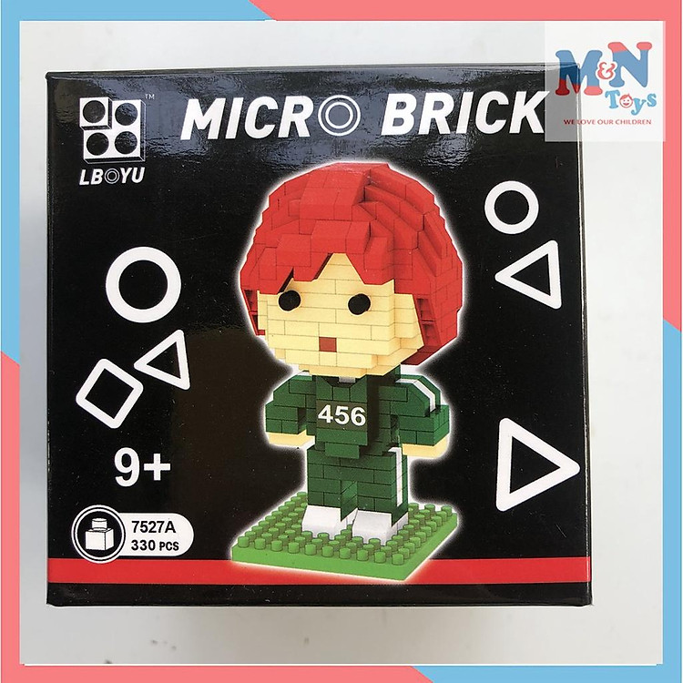 Lego xếp hình lắp ráp Squid Game người chơi chính số 456 trong phim Trò chơi con mực