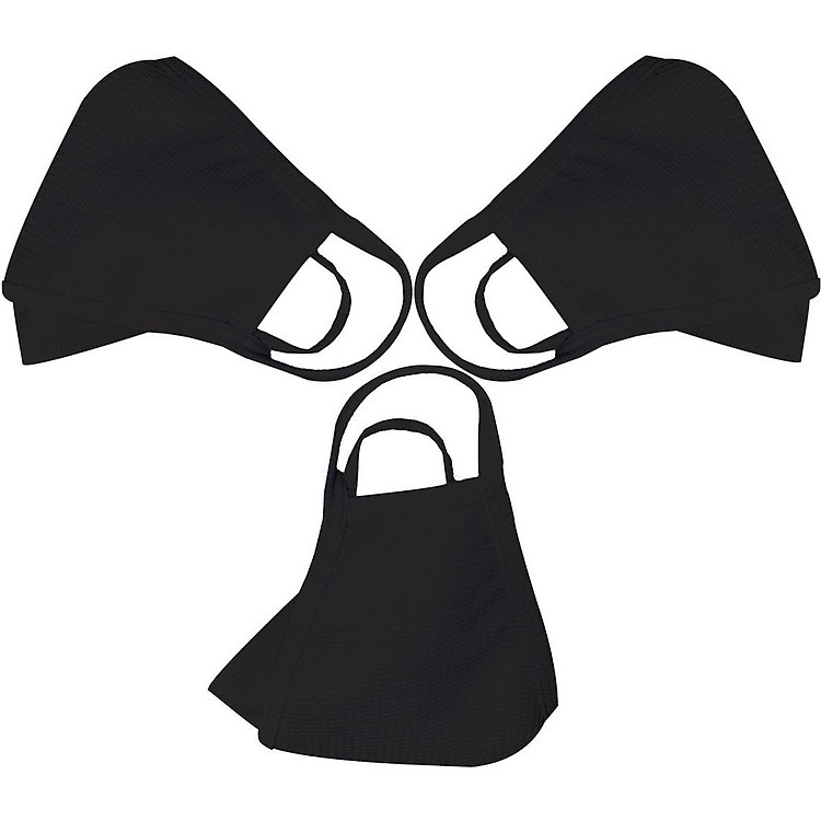 Bộ 3 Cái Khẩu Trang Vải Cao Cấp Màu Đen - Sản Phẩm Vải Co Giãn Tốt Không Gây Đau Tai Khi Sử Dụng Lâu