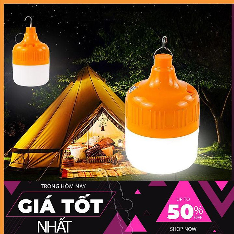 Bóng đèn LED sạc tích điện 60w, bóng đèn tích điện 3 chế độ