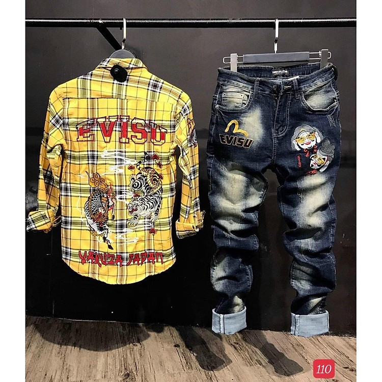 Quần jean nam evisu cao cấp vải co dãn hàng chuẩn y hình Phuongnamshop20 cao cấp tl14
