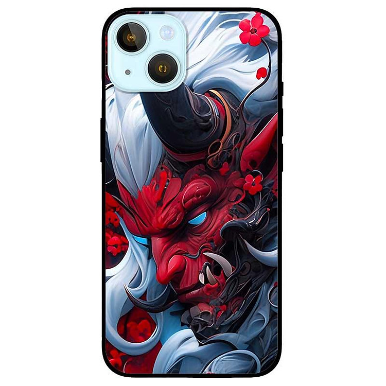Ốp lưng cho IPhone 12 - 12 Pro - 12 Pro Max - 13 Mini - 13 - 13 Pro - 13 Pro Max - Quỷ Đỏ Sừng Đen - Hàng Chính Hãng