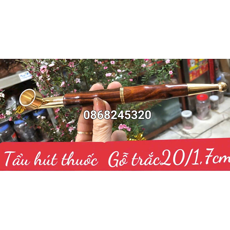 Tẩu Hút Gỗ Cẩm Phong Cách Lịch Sự (20×1.7cm)