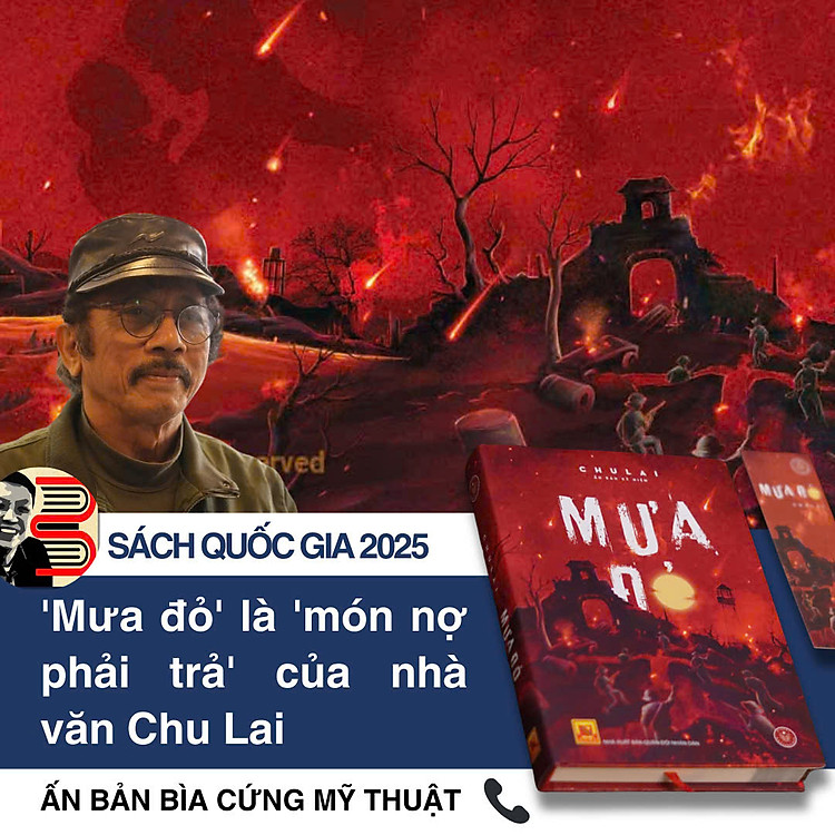 (Ấn bản kỷ niệm Sách Quốc Gia 2025, Bìa cứng, Random 1 charm chibi tiểu đội 1) MƯA ĐỎ - Chu Lai - Thảo Nguyên Kiseki - NXB Quân Đội Nhân Dân