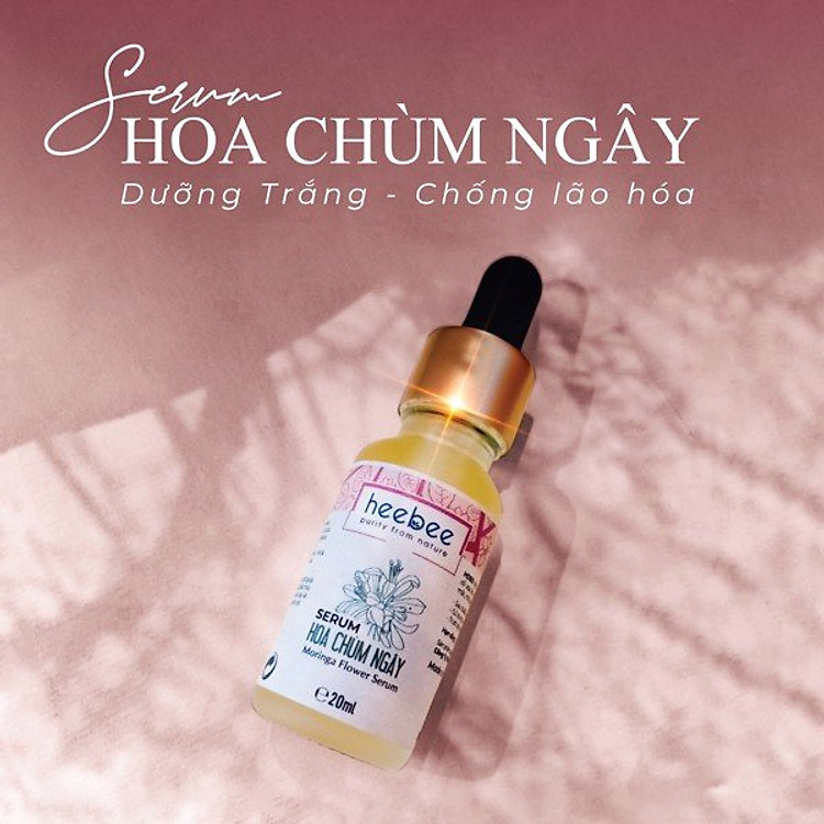 Serum Hoa Chùm Ngây Dưỡng Trắng, Chống Lão Hóa Heebee Moringa Flower Antioxidant Serum 20ml