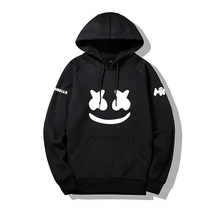 Hình thật - Áo Hoodie Nam DJ MarshMello vải nỉ ấm áp, cản gió hiệu quả cho mùa đông