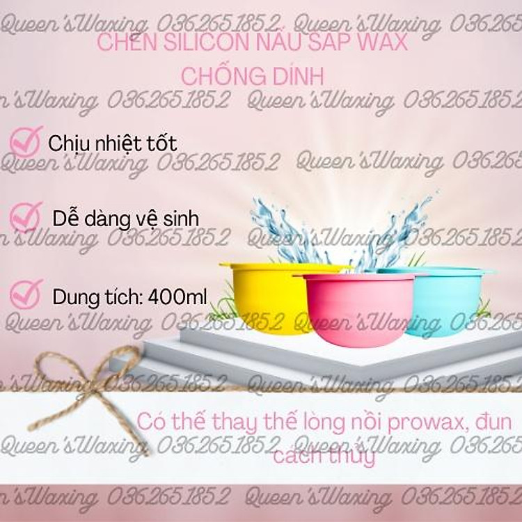 Chén nấu sáp silicon chống dính thay thế lòng nồi thường, đun cách thủy