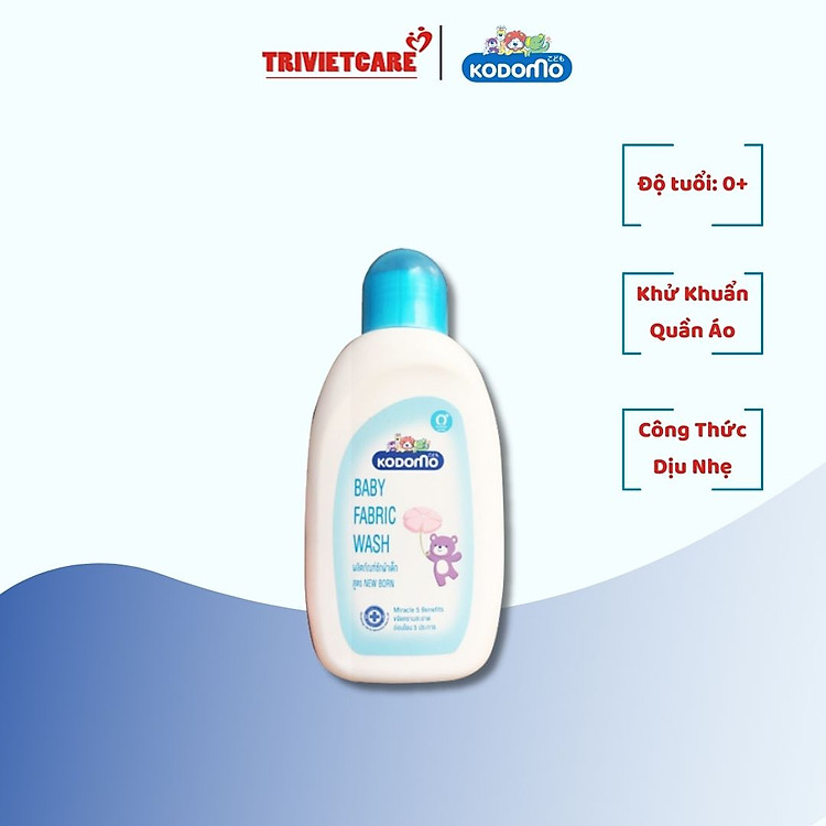 Dung dịch giặt xả Kodomo Newborn 200ml Chính hãng Giá rẻ - Hình ảnh 2
