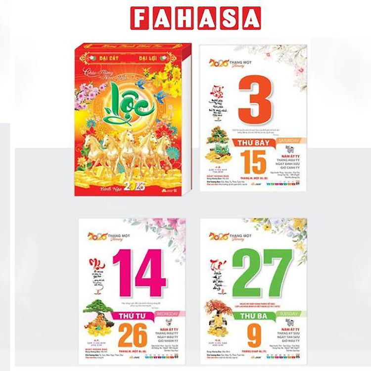 Lịch Bloc Đại Lỡ 2026 - Bonsai Thư Pháp - Văn Lang VL13B