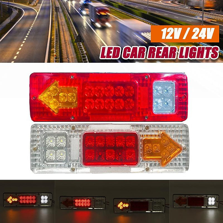 LED Electronic Rear Taillight Strip Car Rear Taillight Trunk Tailgate Brake Turn Signal Light Flow Type Lamp White/ Re
