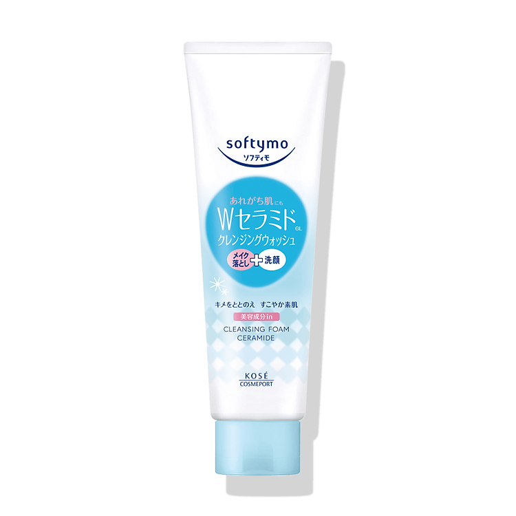 Sữa rửa mặt & tẩy trang tạo bọt dưỡng ẩm bổ sung ceramide SOFTYMO (190 g/tuýp)