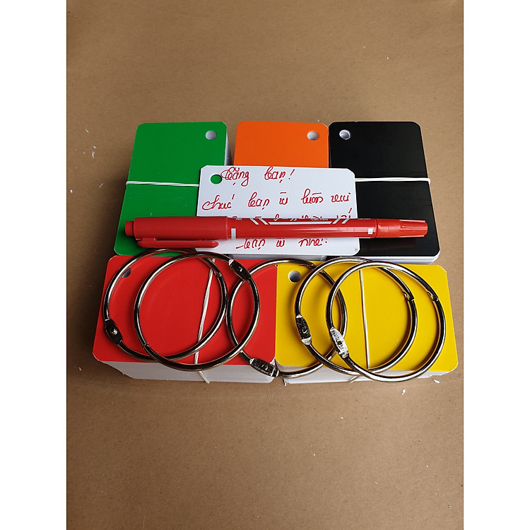 combo 5 bộ flashcard trắng ivory cao cấp 5x8cm TẶNG BÚT LÔNG DẦU CHUYEN VIẾT FLASHCARD, định lượng 350gsm siêu dày bo góc siêu đẹp , Bộ Thẻ Ghi Nhớ 500 thẻ học từ vựng Anh Nhật Hàn Trung Đức Pháp bo góc siêu đẹp tặng kèm khoen + BÌA CỨNG 3D