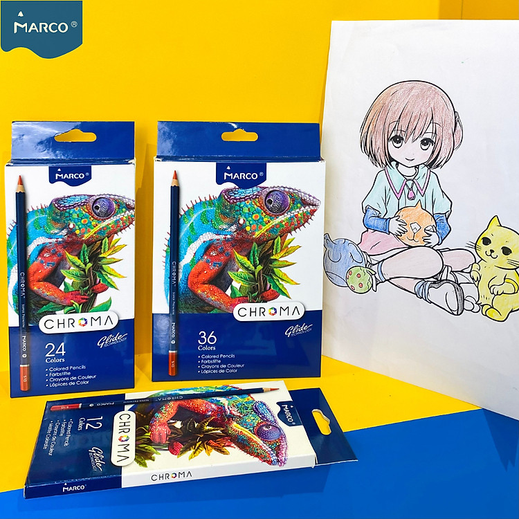 Bộ Chì Màu Marco Chroma (12 màu) - Ảnh 3