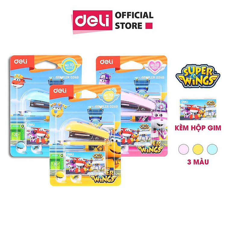 Dập ghim mini #10 Deli Superwings (hộp ghim)