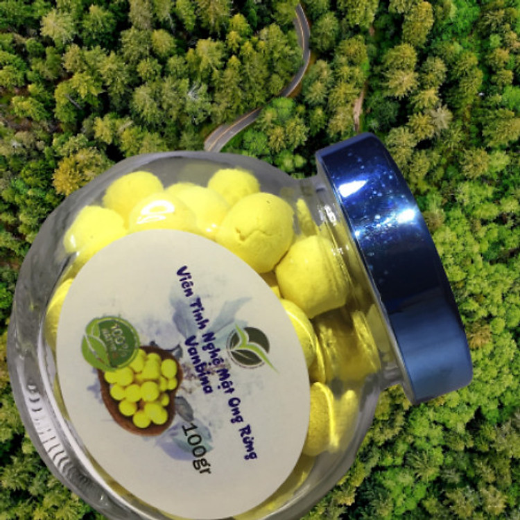 Viên Tinh Nghệ Mật Ong Rừng Vanbina 100gr ( Tinh Nghệ Nano, Mật Ong Rừng Núi Tây Nguyên Tiêu Chuẩn Châu Âu )