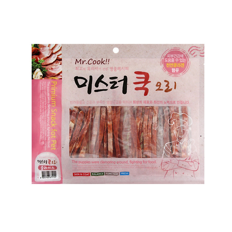 Đồ gặm cho chó snack thưởng thịt sấy khô Mr.Cook Korea