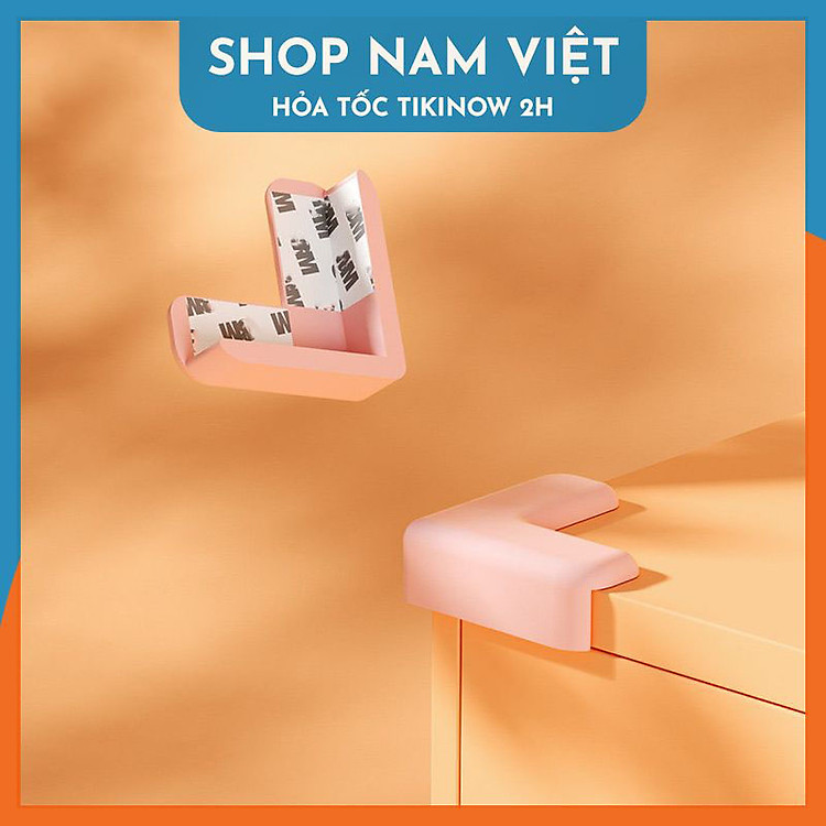 Set 2 Miếng Silicon NAVIVU Bọc Góc Bàn, Góc Tủ, Cạnh Giường Giữ An Toàn Cho Bé