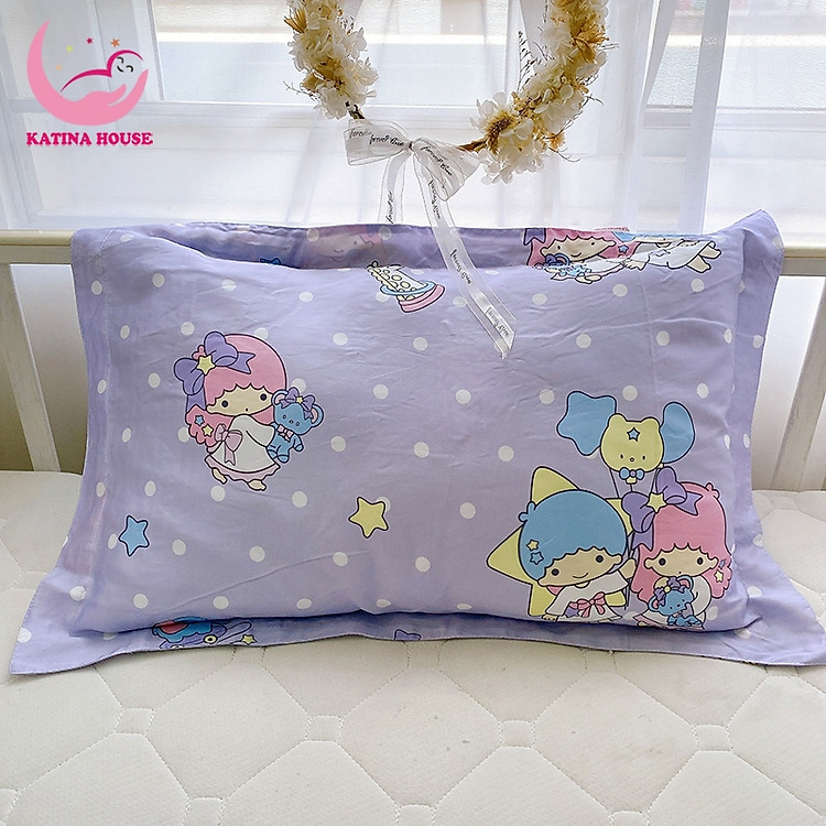 Gối cho bé tencel 60s Katina House, kt 40x60cm, gối gòn lông vũ mềm mịn mát lạnh
