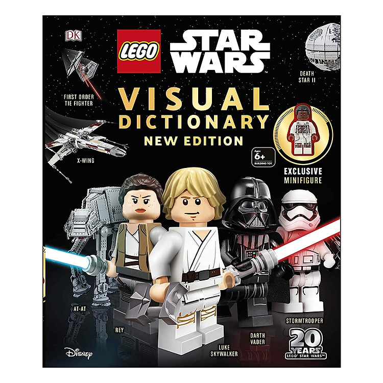 Sách LEGO Star Wars Visual Dictionary New Edition: With exclusive Finn minifigure (Hardback)