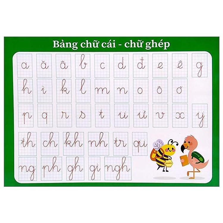 Bảng Âm Vần Lớp 1 – Bảng Chữ Cái – Chữ Ghép