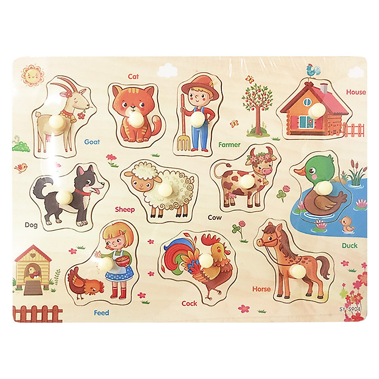 Mua tại MyKingdom: Bảng Tranh Ghép Tiếng Anh Động Vật - Ngập tràn khuyến mãi