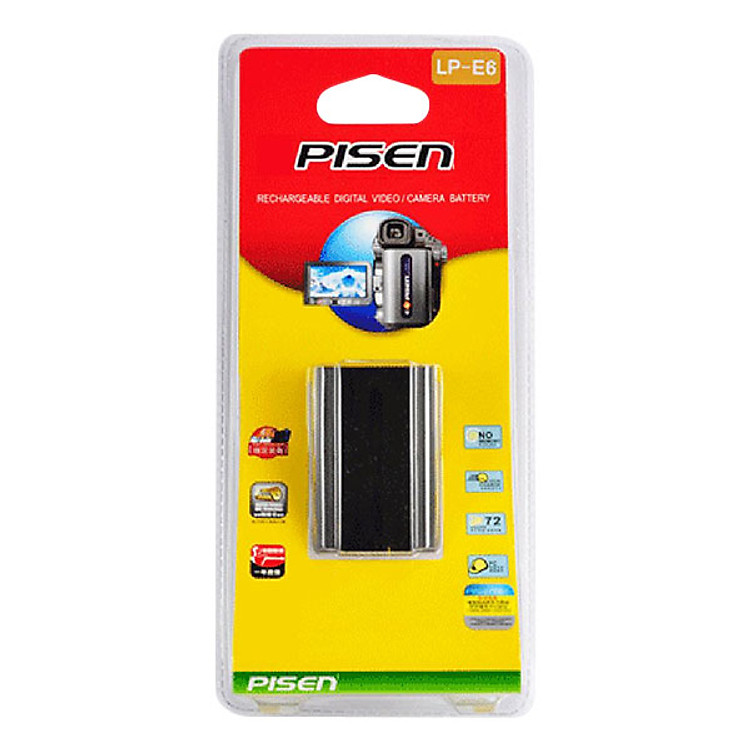 Pin Máy Ảnh Pisen For Canon LP-E6 - Hàng Nhập Khẩu