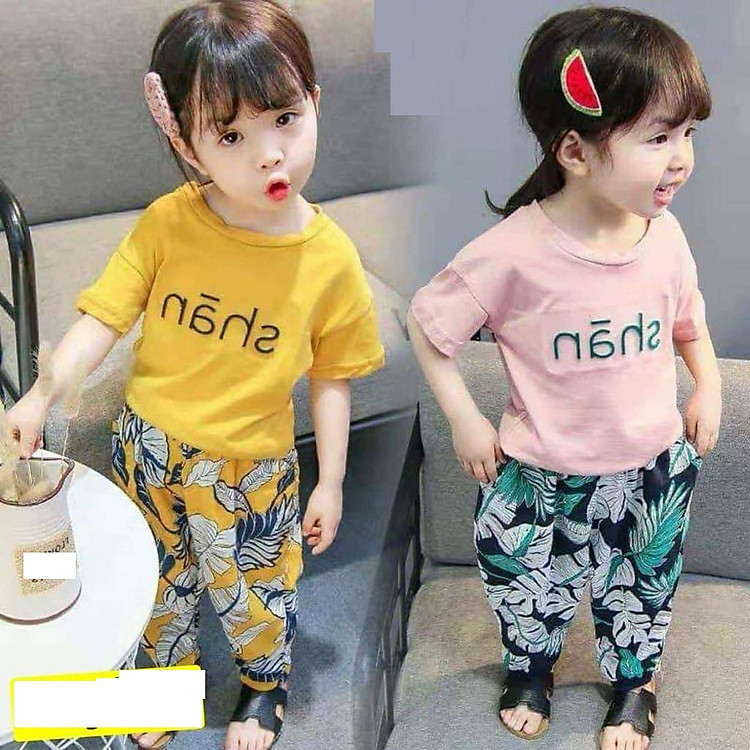 2 Bộ Shan Thái Sành Điệu Cho Bé Gái 8-18kg (2 màu khác nhau)