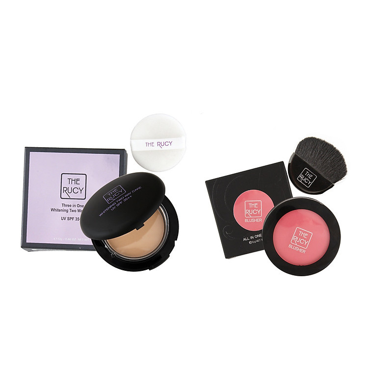 Combo Phấn má hồng The Rucy 6g Rosy Dress #1 + phấn phủ #21 The Rucy 13g