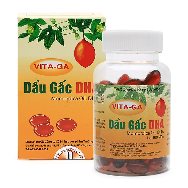 Thực phẩm bảo vệ sức khỏe dầu gấc DHA Vita-Ga tăng cường thị lực, giảm mỏi mắt, nhức mắt, mờ mắt