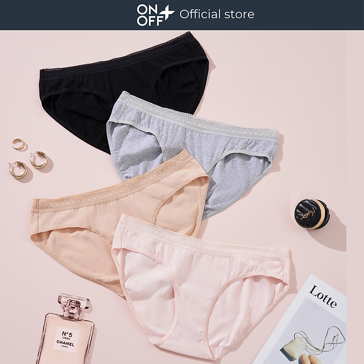 Combo 3 quần lót cotton nữ lành tính an toàn thoáng mát mix màu ngẫu nhiên ONOFF - 16UQ25A015