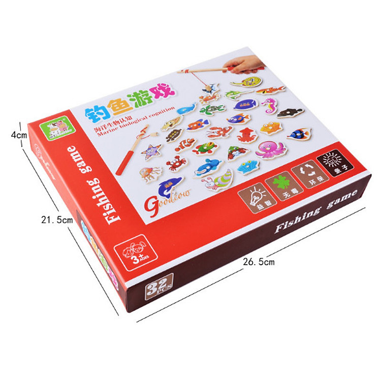 Đồ chơi câu cá nam châm gỗ cho bé Chính hãng Giá rẻ - Hình ảnh 4