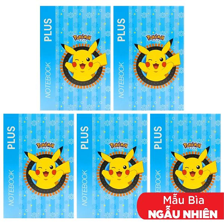 Tập Học Sinh B5 4 Ô Ly (120 trang, 70gsm) – Pokemon Notebook (5 chiếc)