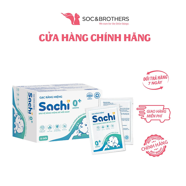 Gạc răng miệng Sachi O+ cho bé Chính hãng Ưu đãi