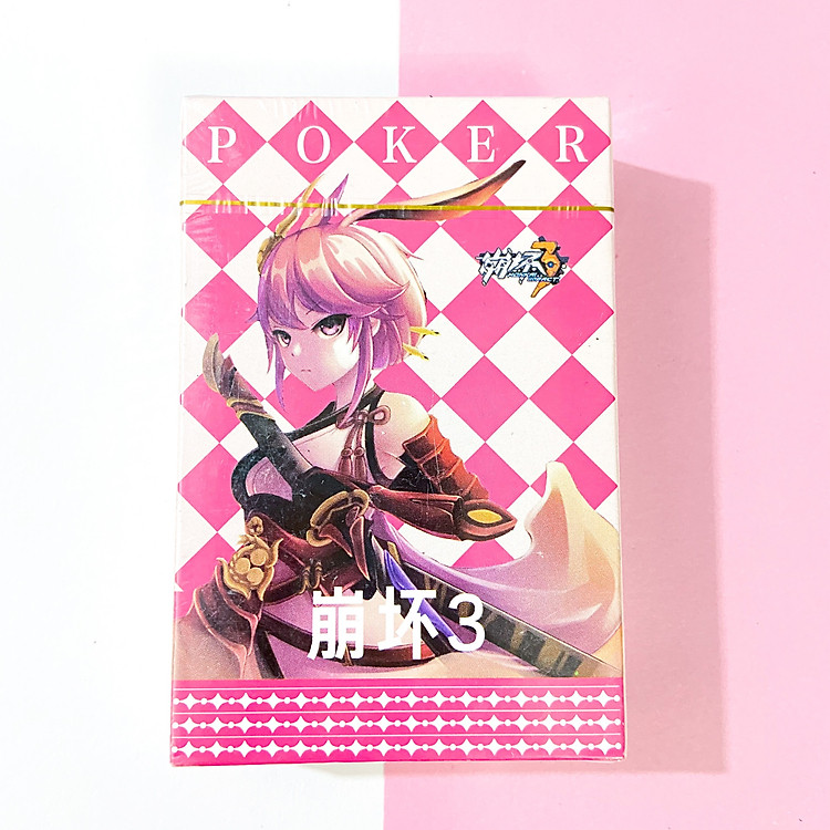 Bộ bài tú lơ khơ hình HONKAI IMPACT 3 anime chibi xinh xắn độc đáo