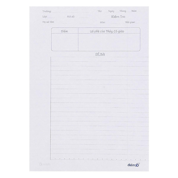 Giấy Kiểm Tra TP-GKT06 Kẻ Ngang Smart - Ảnh 3