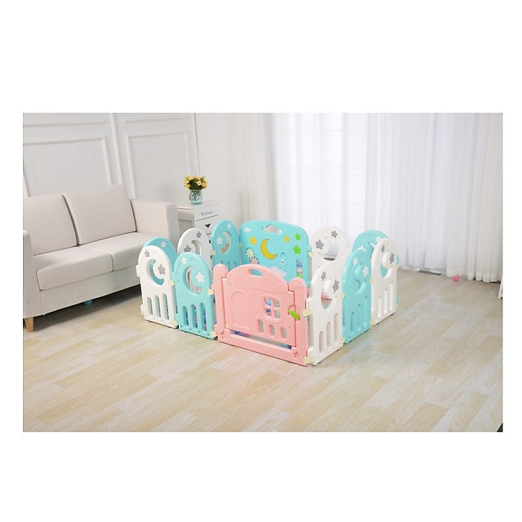 Quây cũi trẻ em hình trăng sao cỡ vừa Toys House TH319-102