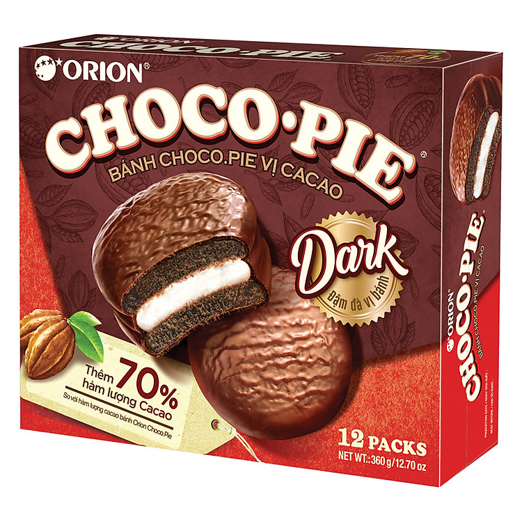 Bánh Chocopie Hộp 12 Cái Vị CaCao