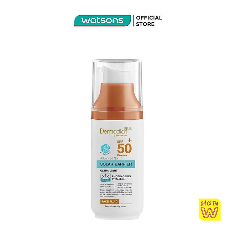 Kem Chống Nắng Dermaction Plus By Watsons Solar Barrier SPF50+ PA++++ 50ml