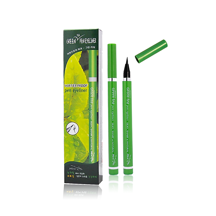 Viết Kẻ Mắt Tinh Chất Trà Xanh Mira Green Tea Waterproof Pen Eyeliner (0.8ml)