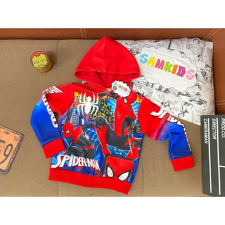 Áo khoác siêu nhân nhện bé trai MS100291