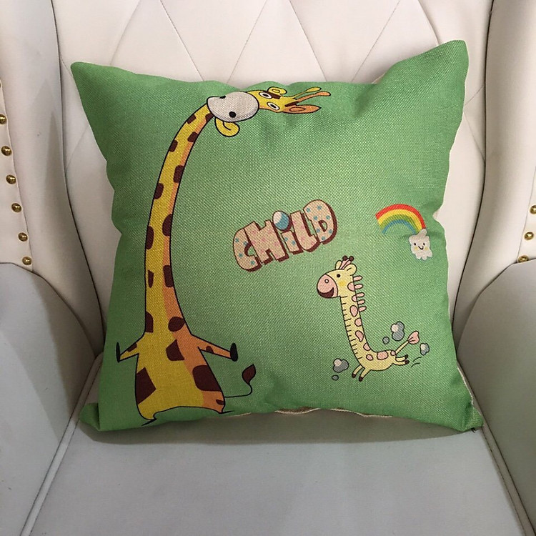 Gối tựa lưng vỏ gối họa tiết hoa văn