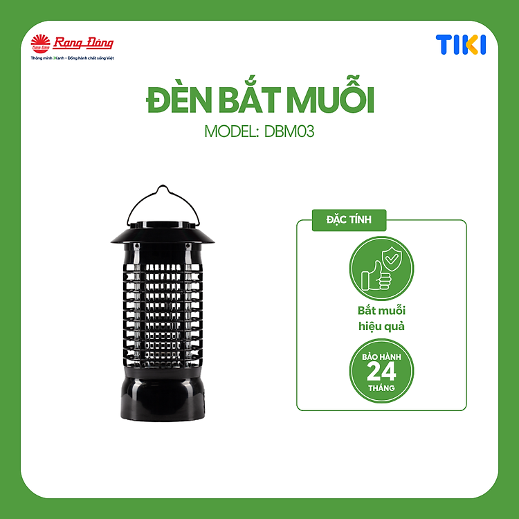 Đèn bắt muỗi chính hãng Rạng Đông mới nhất. Model: DBM03 5W Sử dụng LED UVA , an toàn cho người dùng