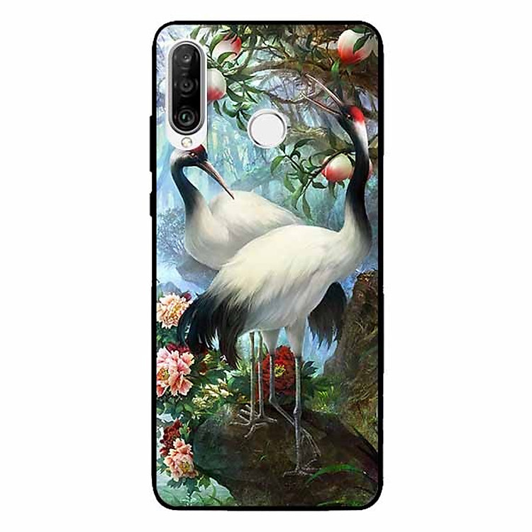 Ốp lưng in cho Huawei P30 Lite Cặp Đôi Hạc