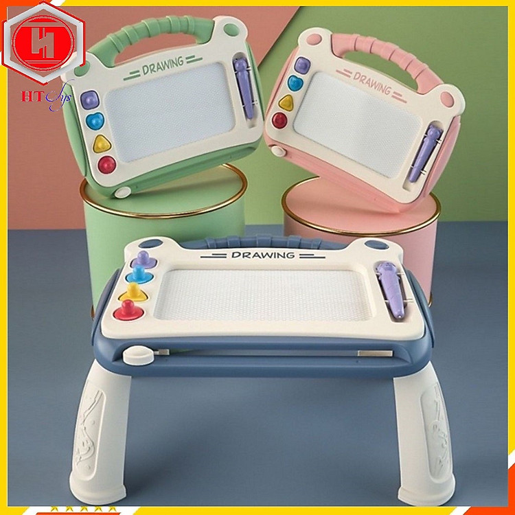 Bảng viết tự xóa kèm 4 chân tiện lợi (Màu xanh)